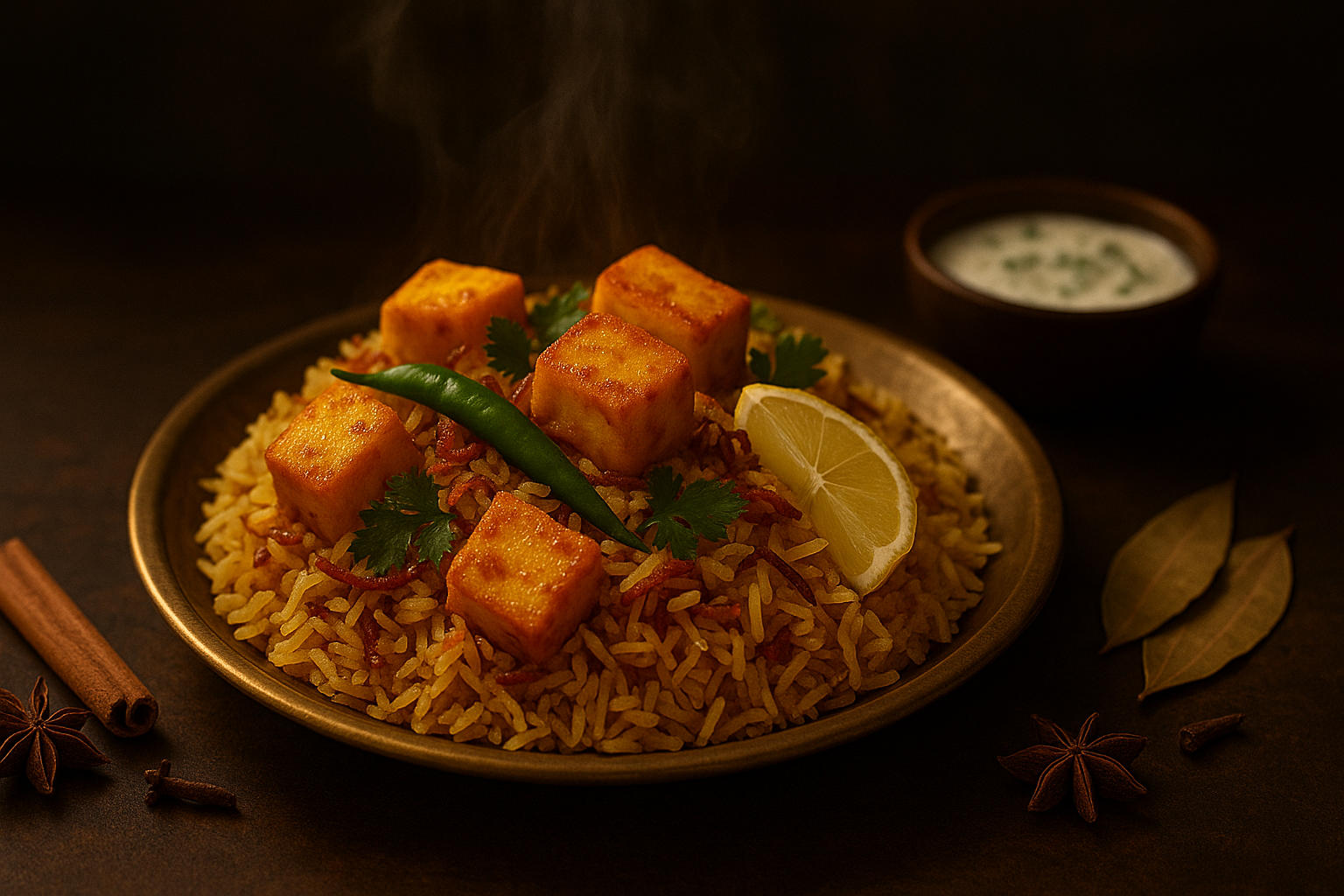Hyderabadi Paneer Biryani